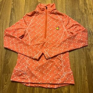 Masters Magnolia Lane Pullover Women XS Coral Tech 1/4 Zip Golf Geometric UPF 50